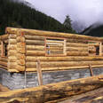 Blockbau mit Mondholz